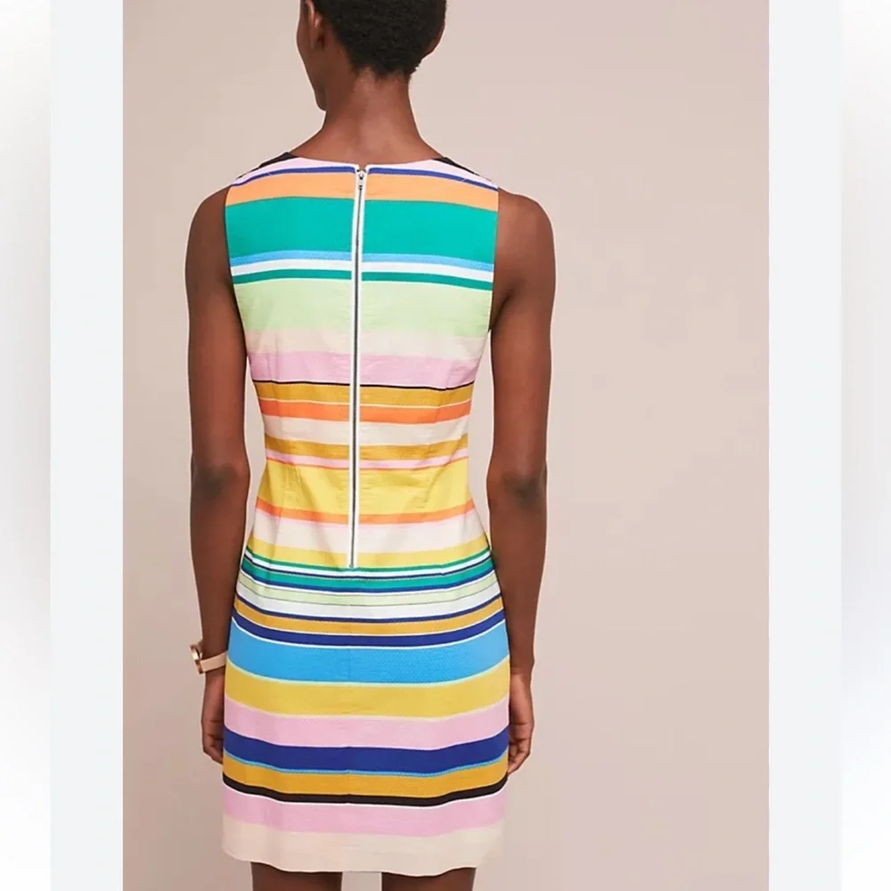 BOGO! Anthropologie X Tracy Reese Coastal Striped Shift Dress Size Small - Picture 11 of 11